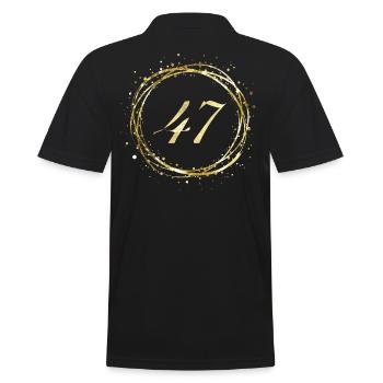 47 - Men's Polo Shirt - black - Back - Kai (181cm)
