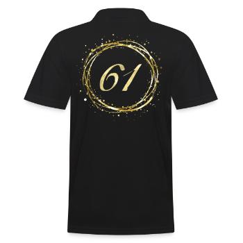 61 - Men's Polo Shirt - black - Back - Kai (181cm)