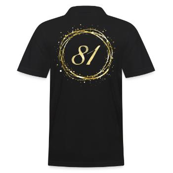 81 - Männer Poloshirt - Schwarz - Hinten - Kai (181cm)