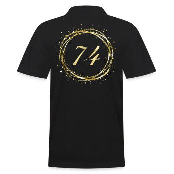 74 - Männer Poloshirt - Schwarz - Hinten - Kai (181cm)