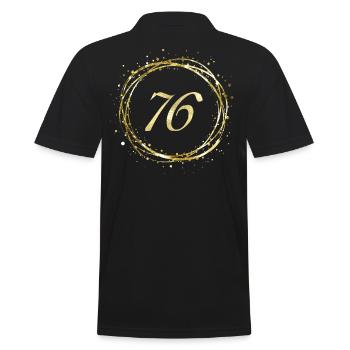 76 - Men's Polo Shirt - black - Back - Kai (181cm)