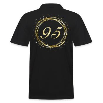 95 - Men's Polo Shirt - black - Back - Kai (181cm)