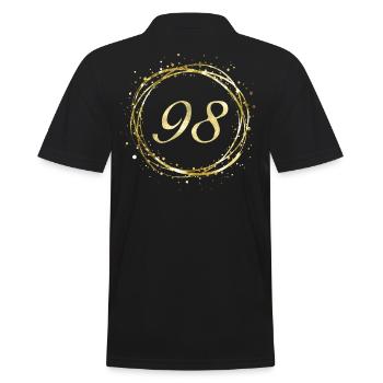 98 - Men's Polo Shirt - black - Back - Kai (181cm)
