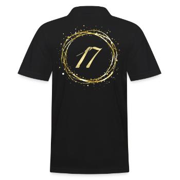 17 - Männer Poloshirt - Schwarz - Hinten - Kai (181cm)