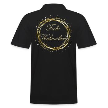 Merry Christmas - Men's Polo Shirt - black - Back - Kai (181cm)