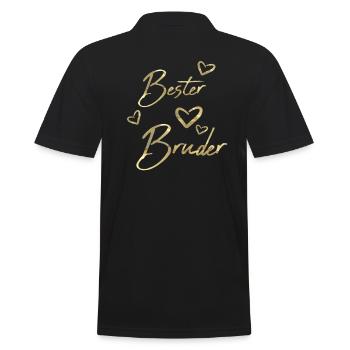 Bester Bruder - Männer Poloshirt - Schwarz - Hinten - Kai (181cm)