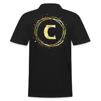 C - Men's Polo Shirt - black - Back - Kai (181cm)