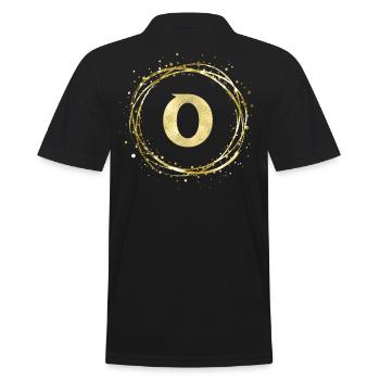 O - Männer Poloshirt - Schwarz - Hinten - Kai (181cm)