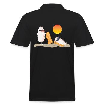 Sushi en été sur la plage - Polo Homme - noir - Dos - Kai (181cm)