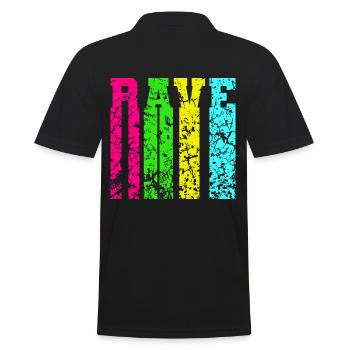 Rave - Men's Polo Shirt - black - Back - Kai (181cm)