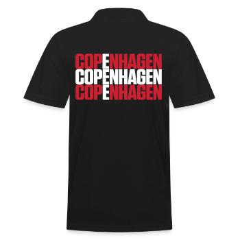 Copenhagen Dänemark Fahne - Männer Poloshirt - Schwarz - Hinten - Kai (181cm)