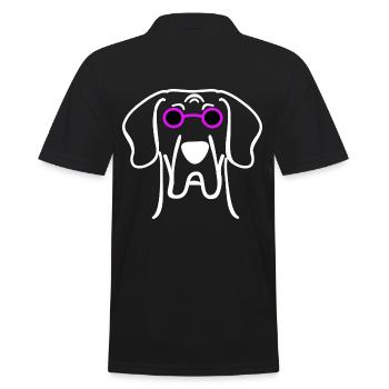 Cool Great Dane avec des lunettes de soleil - Polo Homme - noir - Dos - Kai (181cm)