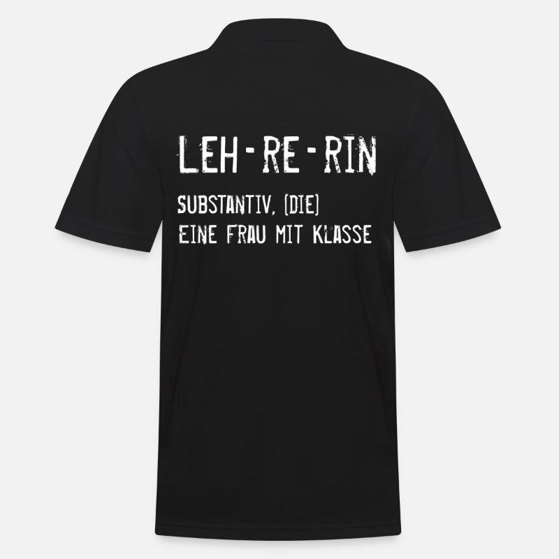 LEHRERIN Spruch Lexikon - Männer Poloshirt - Schwarz