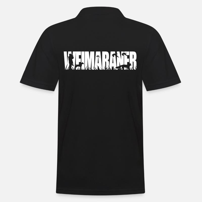 WEIMARANER Jagdhund - Männer Poloshirt - Schwarz