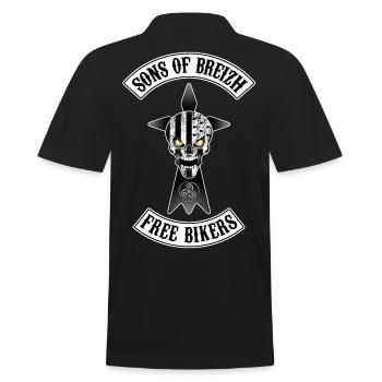 Breizh Bikers skull - Polo Homme - noir - Dos - Kai (181cm)
