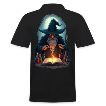 Spell Master - Men's Polo Shirt - black - Back - Kai (181cm)