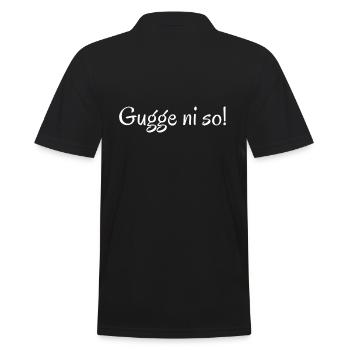 Gugge ni so Saxon Saxon dialect Ossi - Men's Polo Shirt - black - Back - Kai (181cm)