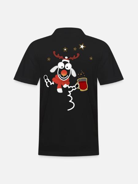 Glühwein - Männer Poloshirt - Schwarz