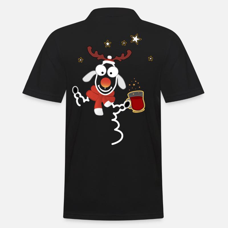 Glühwein - Männer Poloshirt - Schwarz