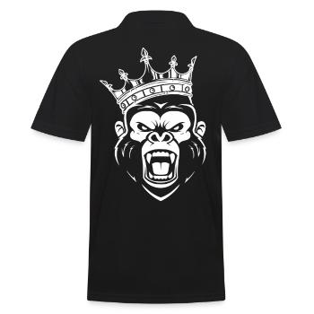 roi gorille singe humour homme animal singe - Polo Homme - noir - Dos - Kai (181cm)