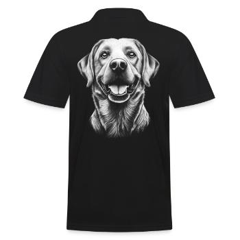 Portrait Labrador Labbi Labrador Retriever Chiens - Polo Homme - noir - Dos - Kai (181cm)