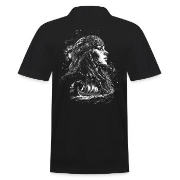 Viking Women Viking Warrior - Men's Polo Shirt - black - Back - Kai (181cm)