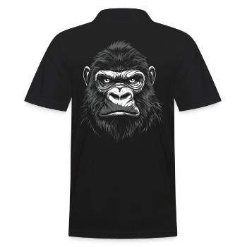 Gorille Portrait Faune Faune Jungle Singe - Polo Homme - noir - Dos - Kai (181cm)