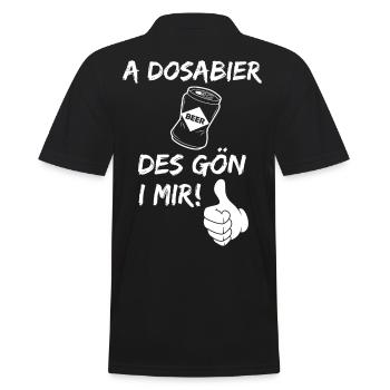 Bier Dosenbier Lustiger Spruch Vorarlberg Dialekt - Männer Poloshirt - Schwarz - Hinten - Kai (181cm)