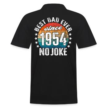Meilleur père du monde depuis 1954 Pas de blague - Polo Homme - noir - Dos - Kai (181cm)