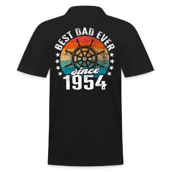Meilleur père du monde depuis 1954 capitaine - Polo Homme - noir - Dos - Kai (181cm)