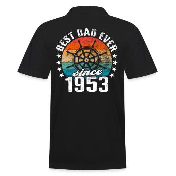 Best dad in the world since 1953 captain - Men's Polo Shirt - black - Back - Kai (181cm)
