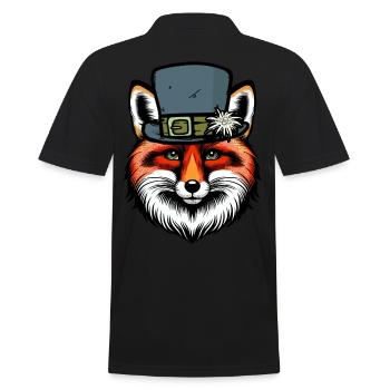 Tyrolean Fox Austria Foxes Switzerland Alps - Men's Polo Shirt - black - Back - Kai (181cm)