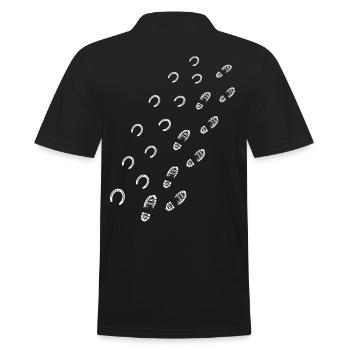 Chevaux pistes humain piste cavalier cavalier - Polo Homme - noir - Dos - Kai (181cm)