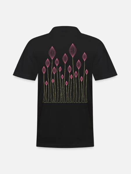 Plants Decorative - Men's Polo Shirt - black