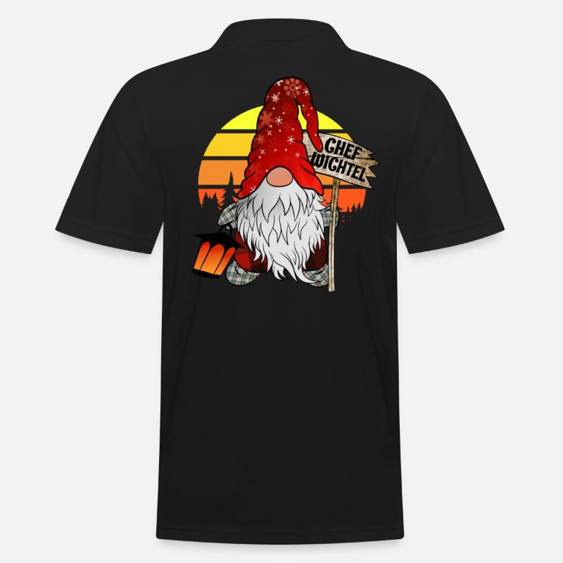 Chef Wichtel Weihnachts Gnom - Männer Poloshirt - Schwarz