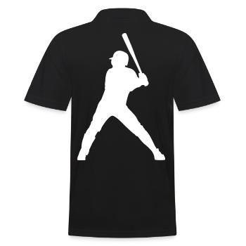 Baseball Batter Spieler Sport Geschenk - Männer Poloshirt - Schwarz - Hinten - Kai (181cm)