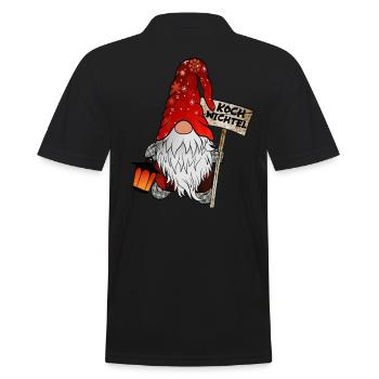 Koch Wichtel Weihnachtsgnom - Männer Poloshirt - Schwarz - Hinten - Kai (181cm)
