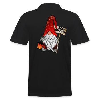 Büro Wichtel Weihnachtsgnom - Männer Poloshirt - Schwarz - Hinten - Kai (181cm)