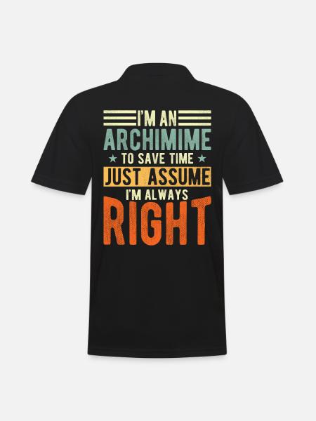 Archimime - Polo Homme - noir