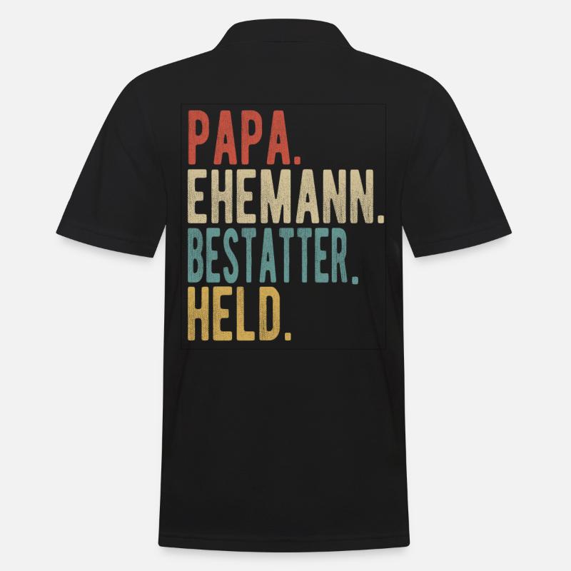 Bestatter Papa Ehemann Held - Männer Poloshirt - Schwarz