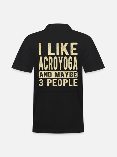 Acroyoga-Spruch - Männer Poloshirt - Schwarz