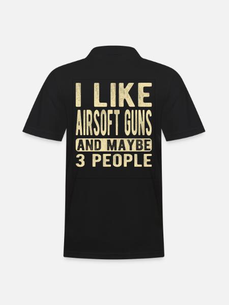 Airsoft Guns Saying - Men's Polo Shirt - black
