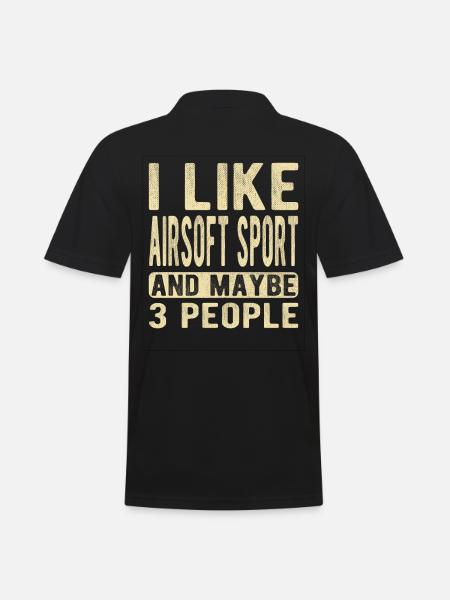 Airsoft Sport Saying - Men's Polo Shirt - black