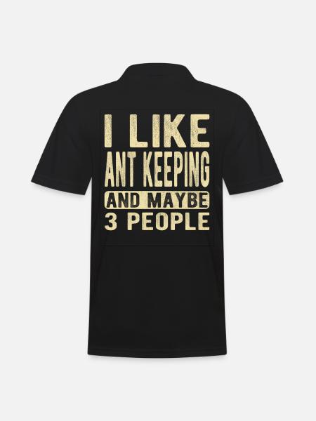 Ant keeping Saying - Men's Polo Shirt - black