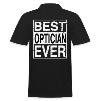 Bestes Optiker-Geschenk aller Zeiten - Männer Poloshirt - Schwarz - Hinten - Kai (181cm)