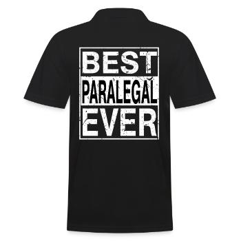 Bestes Geschenk für Rechtsanwaltsfachangestellte aller Zeiten - Männer Poloshirt - Schwarz - Hinten - Kai (181cm)