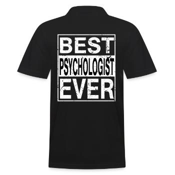 Meilleur psychologue de tous les temps psychologue cadeau - Polo Homme - noir - Dos - Kai (181cm)