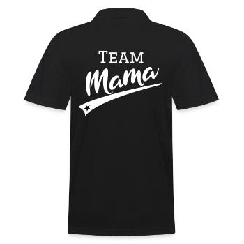 Maman d'équipe dans un style vintage avec étoile | best-seller - Polo Homme - noir - Dos - Kai (181cm)