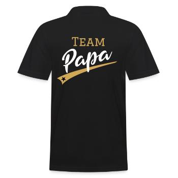 Cadeau de fête des pères de Team Dad en édition Gold - Polo Homme - noir - Dos - Kai (181cm)