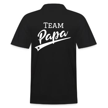 Papa d'équipe dans un style vintage avec une étoile best-seller - Polo Homme - noir - Dos - Kai (181cm)